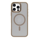 Comma iPhone 16 Pro Joy Elegant Metal Bracket Magnetic Anti-shock Case color desert titanium