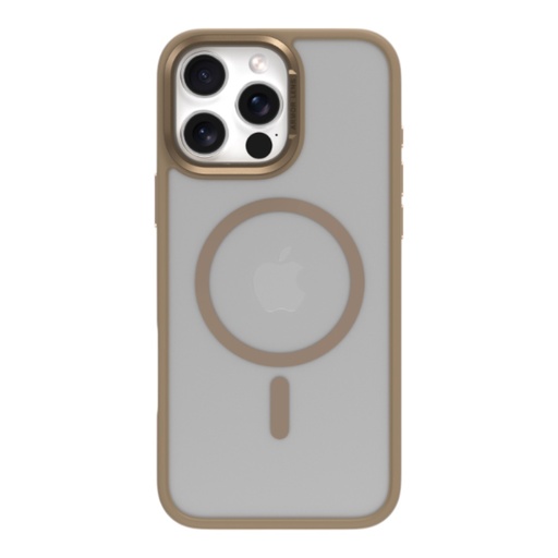 [07-75-000001] Comma iPhone 16 Pro Joy Elegant Metal Bracket Magnetic Anti-shock Case color desert titanium