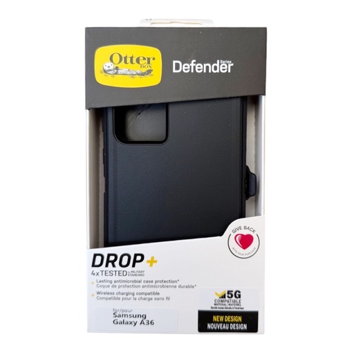 [07-29-000021] Estuche otterbox defender con clip  color  negro modelo  samsung a36