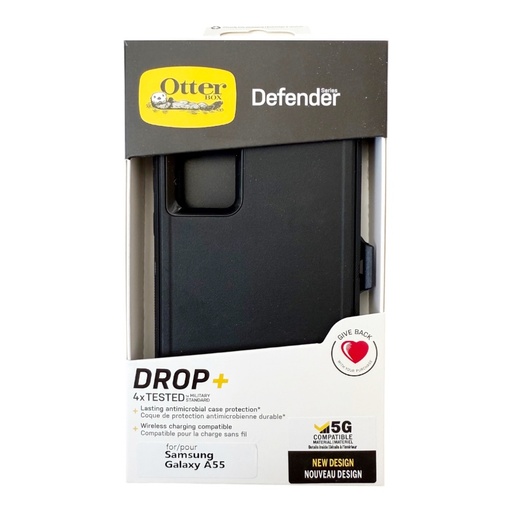 [07-29-000025] Estuche otterbox defender con clip  color  negro modelo  samsung a55