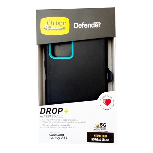 [07-29-000030] Estuche otterbox defender con clip  color  negro / menta modelo  samsung a56