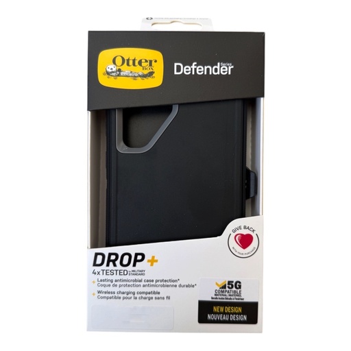 [07-29-000035] Estuche otterbox defender con clip  color  negro / gris modelo  samsung s23 fe