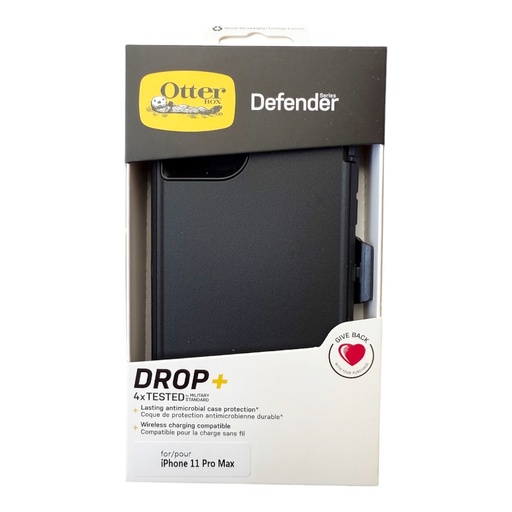 [07-29-000051] Estuche otterbox defender con clip  color  negro modelo  iphone 11 pro max