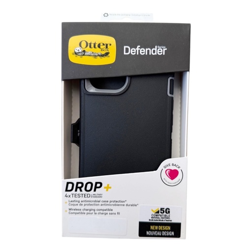 [07-29-000052] Estuche otterbox defender con clip  color  negro / gris modelo  iphone 11 pro max