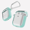 estuches proteccion xdoria defense clear for airpods 1 / 2 apple gen 1 ,  gen 2 color turquesa