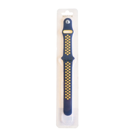 [01-081-011-0014-0005] Accesorio el rey pulsera tipo nike apple watch 38 / 40 / 41 mm color amarillo / azul marino