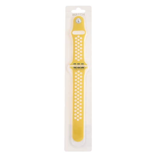 [01-081-011-0014-0007] Accesorio el rey pulsera tipo nike apple watch 38 / 40 / 41 mm color amarillo / blanco