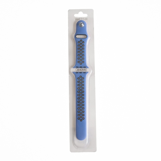 [01-081-011-0014-0020] Accesorio el rey pulsera tipo nike apple watch 38 / 40 / 41 mm color azul indigo / negro