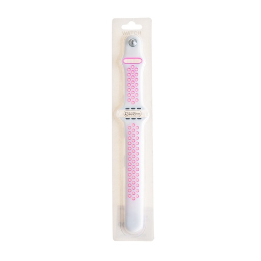 [01-081-011-0014-0047] Accesorio el rey pulsera tipo nike apple watch 38 / 40 / 41 mm color blanco / magenta