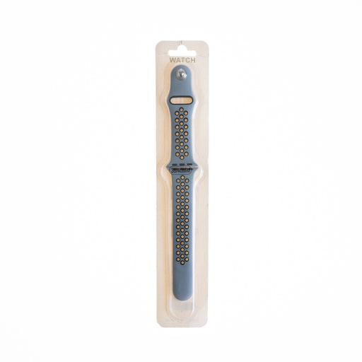[01-081-011-0014-0060] Accesorio el rey pulsera tipo nike apple watch 38 / 40 / 41 mm color celeste ceniza / negro