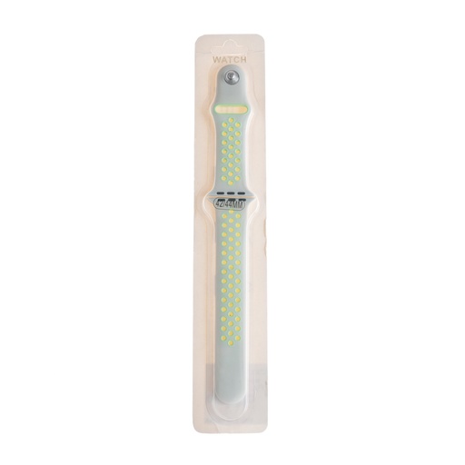 [01-081-011-0014-0106] Accesorio el rey pulsera tipo nike apple watch 38 / 40 / 41 mm color gris / verde neon