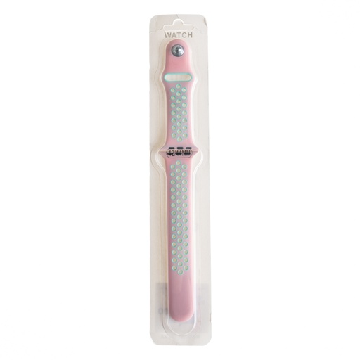 [01-081-011-0014-0204] Accesorio el rey pulsera tipo nike apple watch 38 / 40 / 41 mm color rosado / aqua
