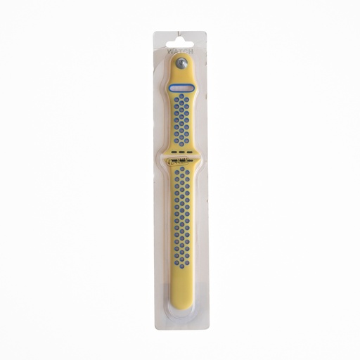 [01-081-011-0015-0004] Accesorio el rey pulsera tipo nike apple watch 42 / 44 / 45 mm color amarillo / azul