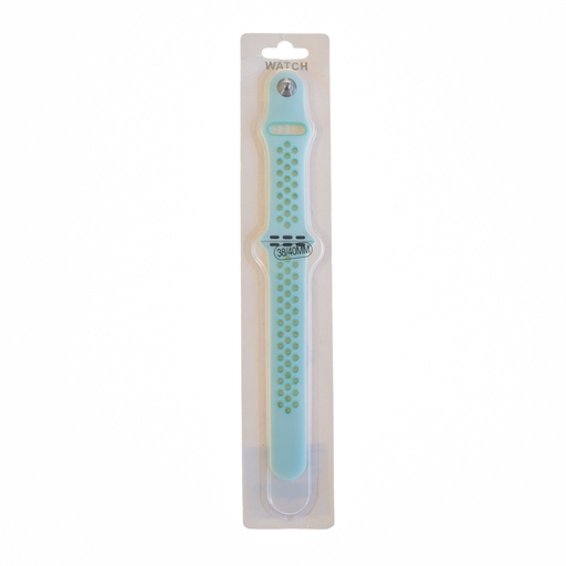[01-081-011-0015-0123] Accesorio el rey pulsera tipo nike apple watch 42 / 44 / 45 mm color menta / azul