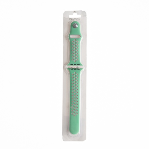[01-081-011-0015-0127] Accesorio el rey pulsera tipo nike apple watch 42 / 44 / 45 mm color menta / gris