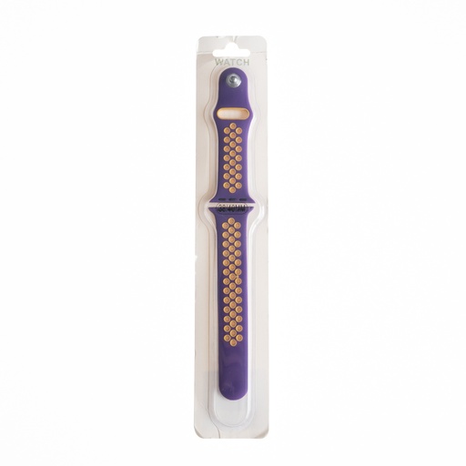[01-081-011-0015-0141] Accesorio el rey pulsera tipo nike apple watch 42 / 44 / 45 mm color morado / mostaza
