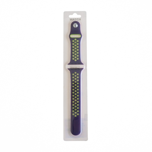 [01-081-011-0015-0146] Accesorio el rey pulsera tipo nike apple watch 42 / 44 / 45 mm color morado / verde neon