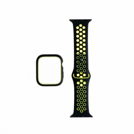 [01-081-013-0001-0178] Accesorio generico pulsera nike con bumper apple watch 38 mm color negro / verde