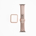 Accesorio generico pulsera nike con bumper apple watch 38 mm color rosado / blanco