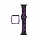 Accesorio generico pulsera nike con bumper apple watch 42 mm color negro / morado