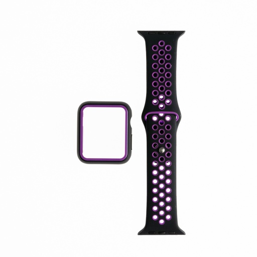 [01-081-013-0004-0173] Accesorio generico pulsera nike con bumper apple watch 42 mm color negro / morado