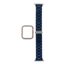 Accesorio generico pulsera con bumper de diamantes apple watch 44 mm color azul marino