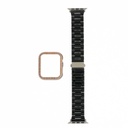 Accesorio generico pulsera con bumper de diamantes apple watch 45 mm color negro